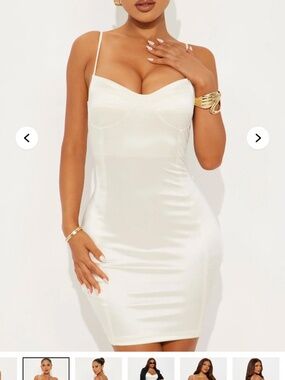 Stretch Satin Mini Dress